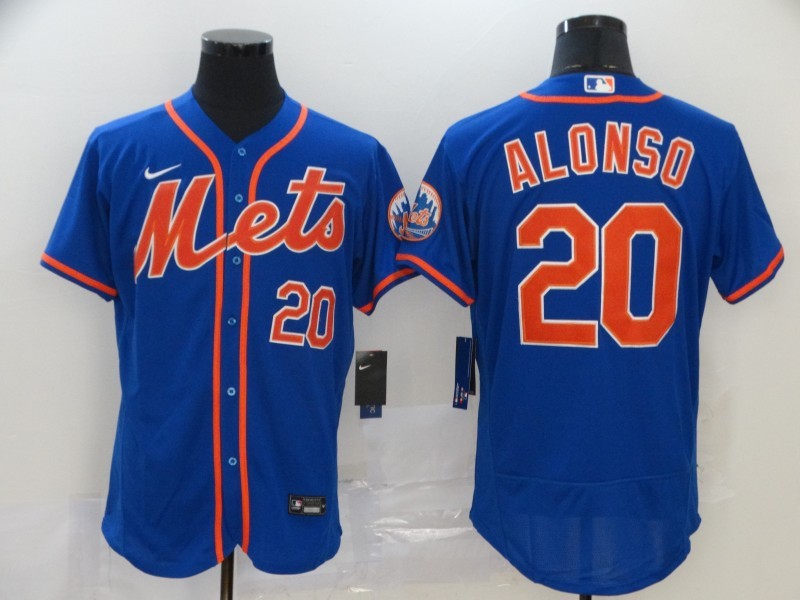 Men's New York Mets Pete Alonso #20 Blue Jersey